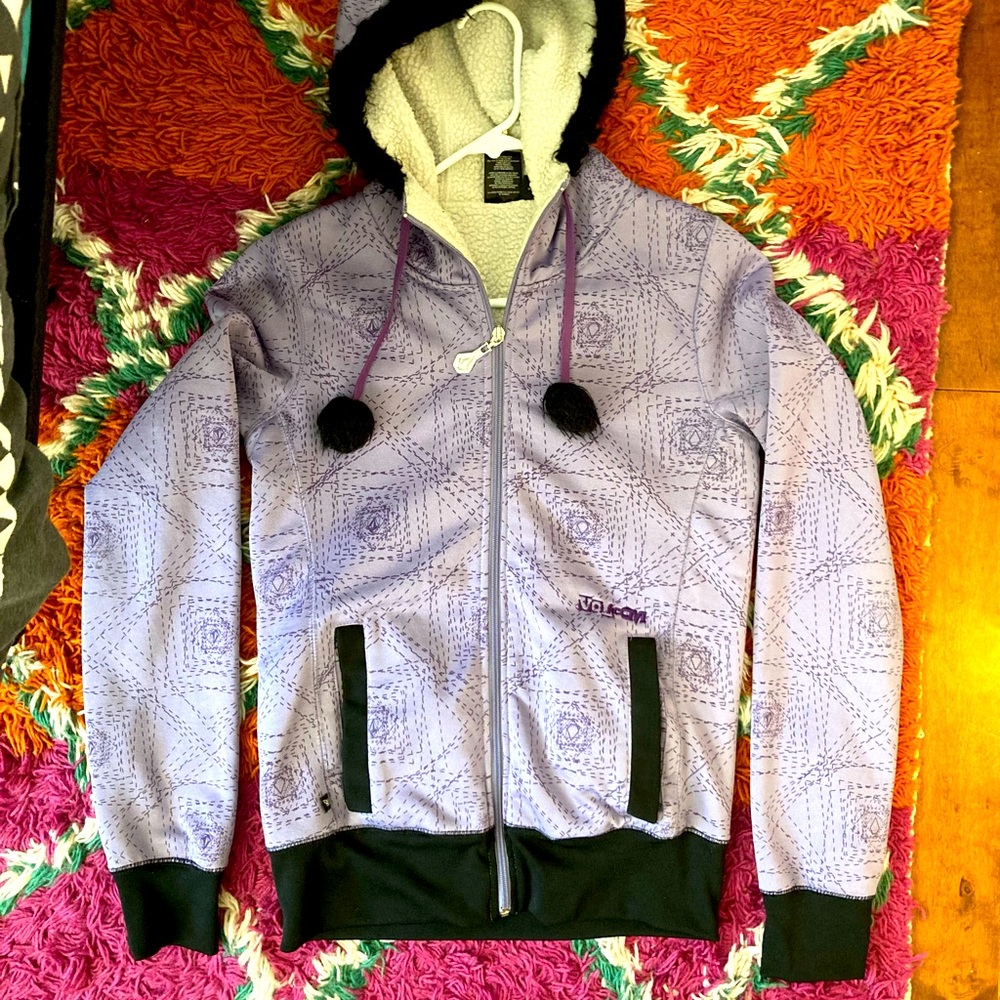 Volcom Snowboard Sweatshirt with Pom Poms